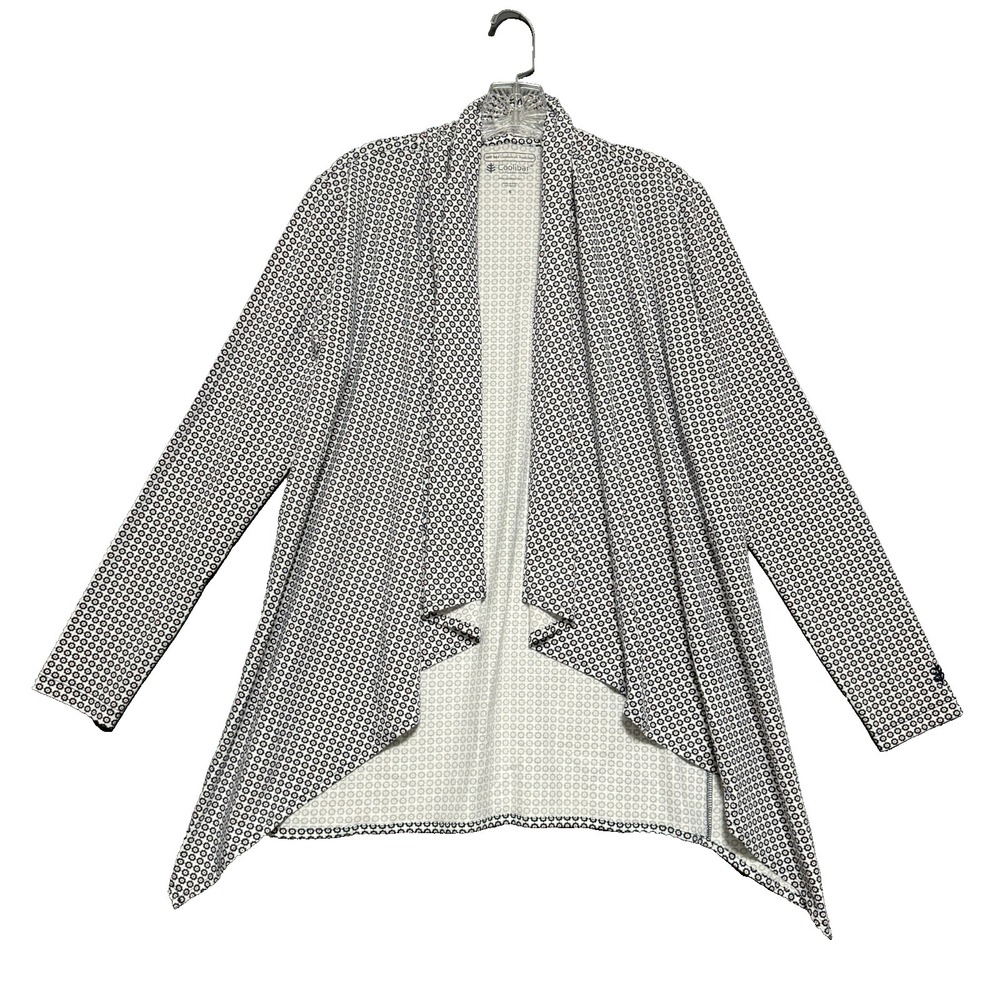 Coolibar UPF 50+ Cardigan Sweater Women Small Geometric Boho Wrap Sun Protection